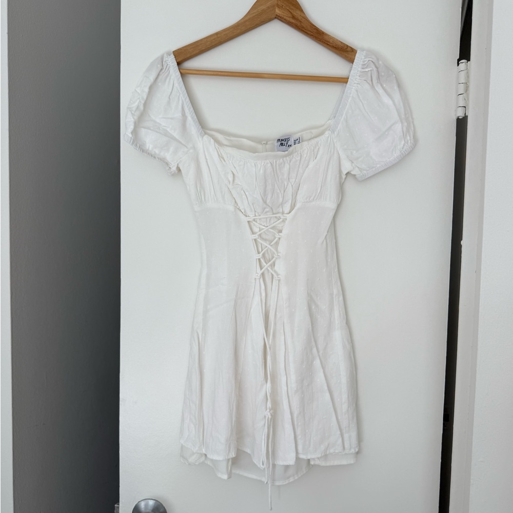 Princess Polly Fauci Mini Dress White